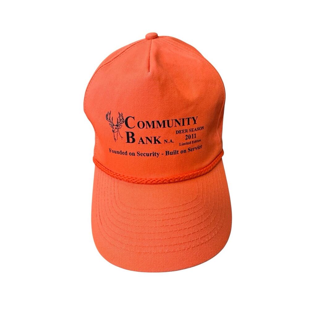 Community Bank Deer Season 2011‎ Limited Edition Orange Hunting Snapback Hat Cap